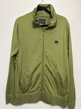 Bench Krimp Track Jacket Men's Olive Green Full-Zip Track Jacket